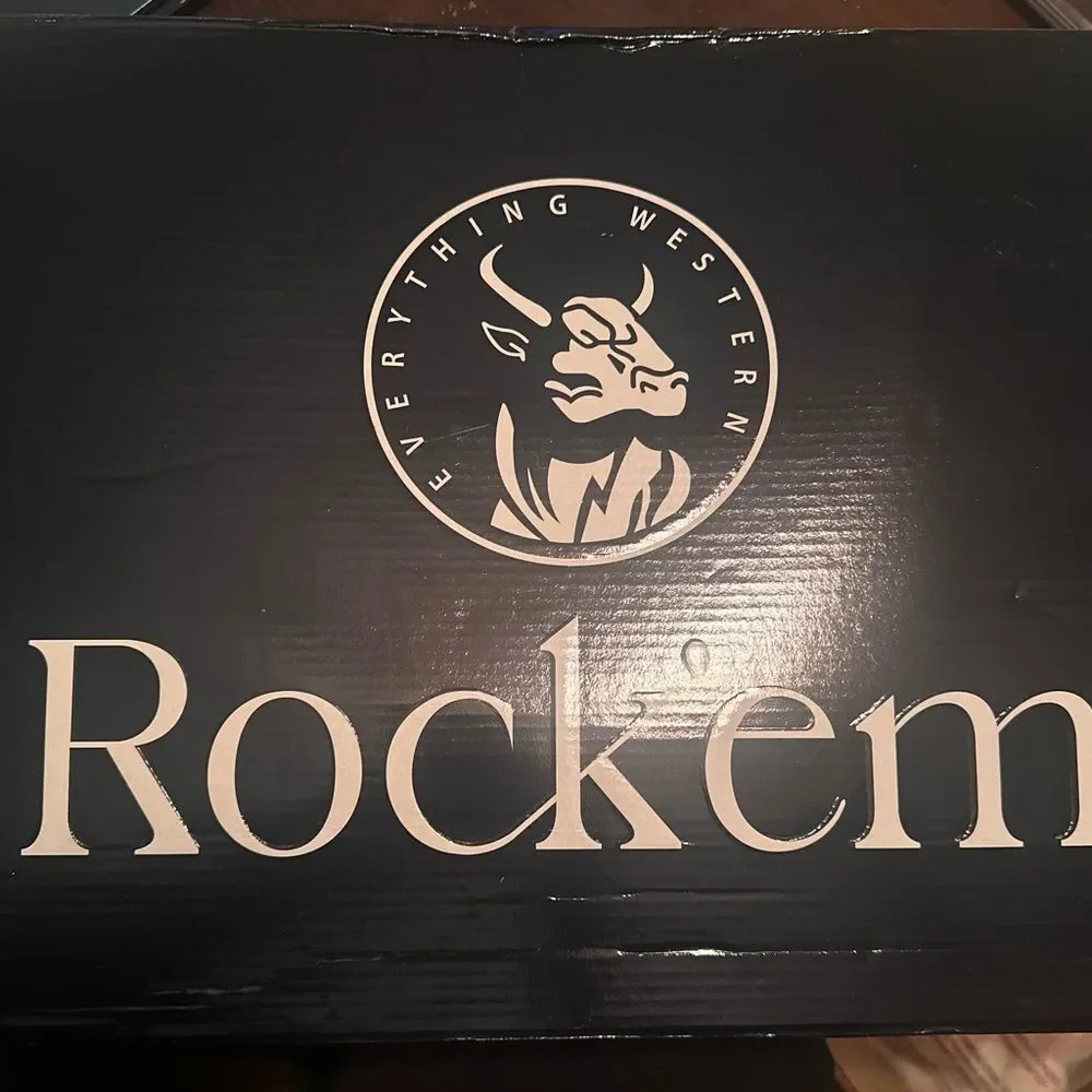 Rock’em Square Toe Cowgirl Boots Floral Daisies Size 9 / 25.5 - Picture 12 of 12